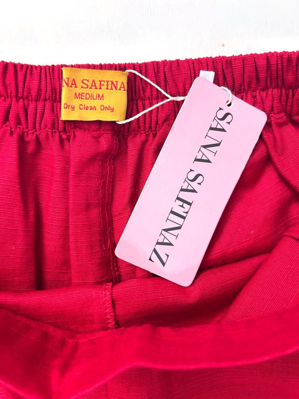 Sana Safinaz Cranberry 100% Cotton Pull-On Pants Women's Medium Relaxed Casual - Picture 5 of 7